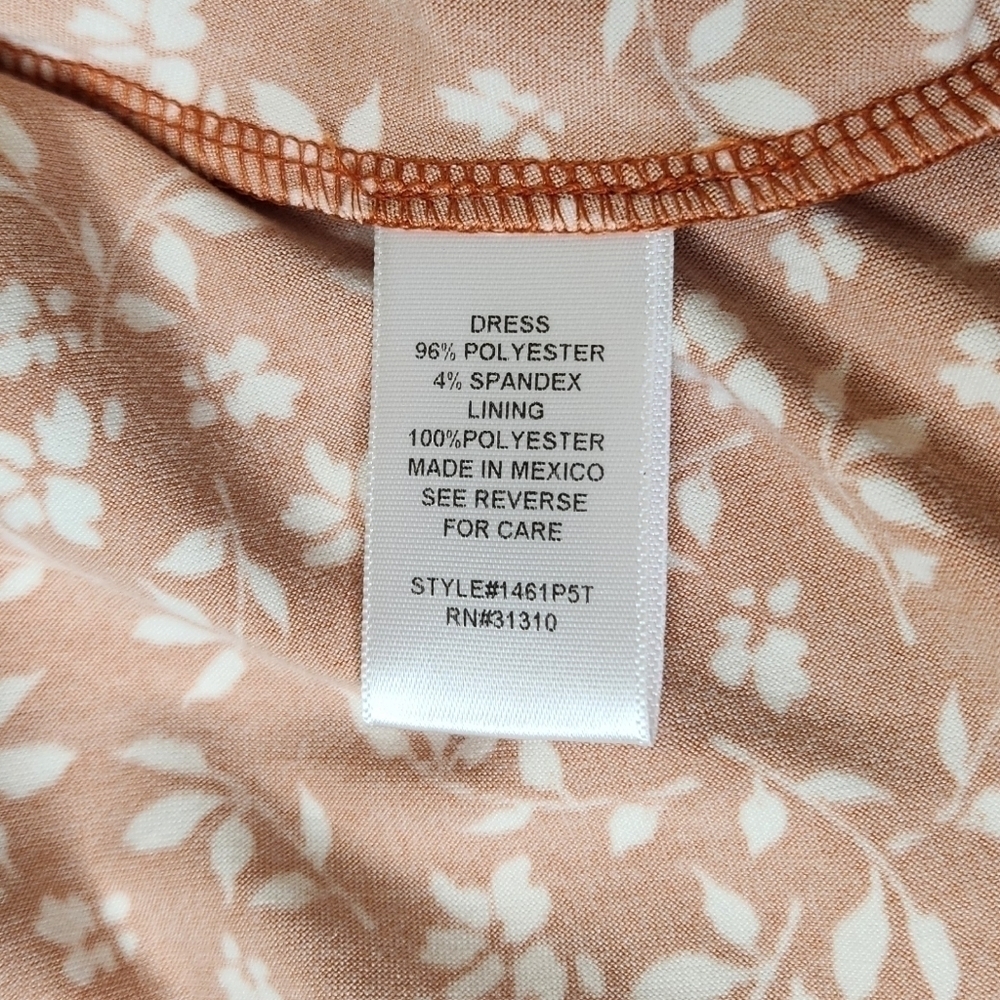 NWOT The General Good Strappy Brushed Knit Dress Rust Orange and White S… - Picture 5 of 14